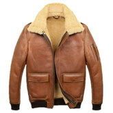 Bomberjacke aus Shearling-Leder für Unisex